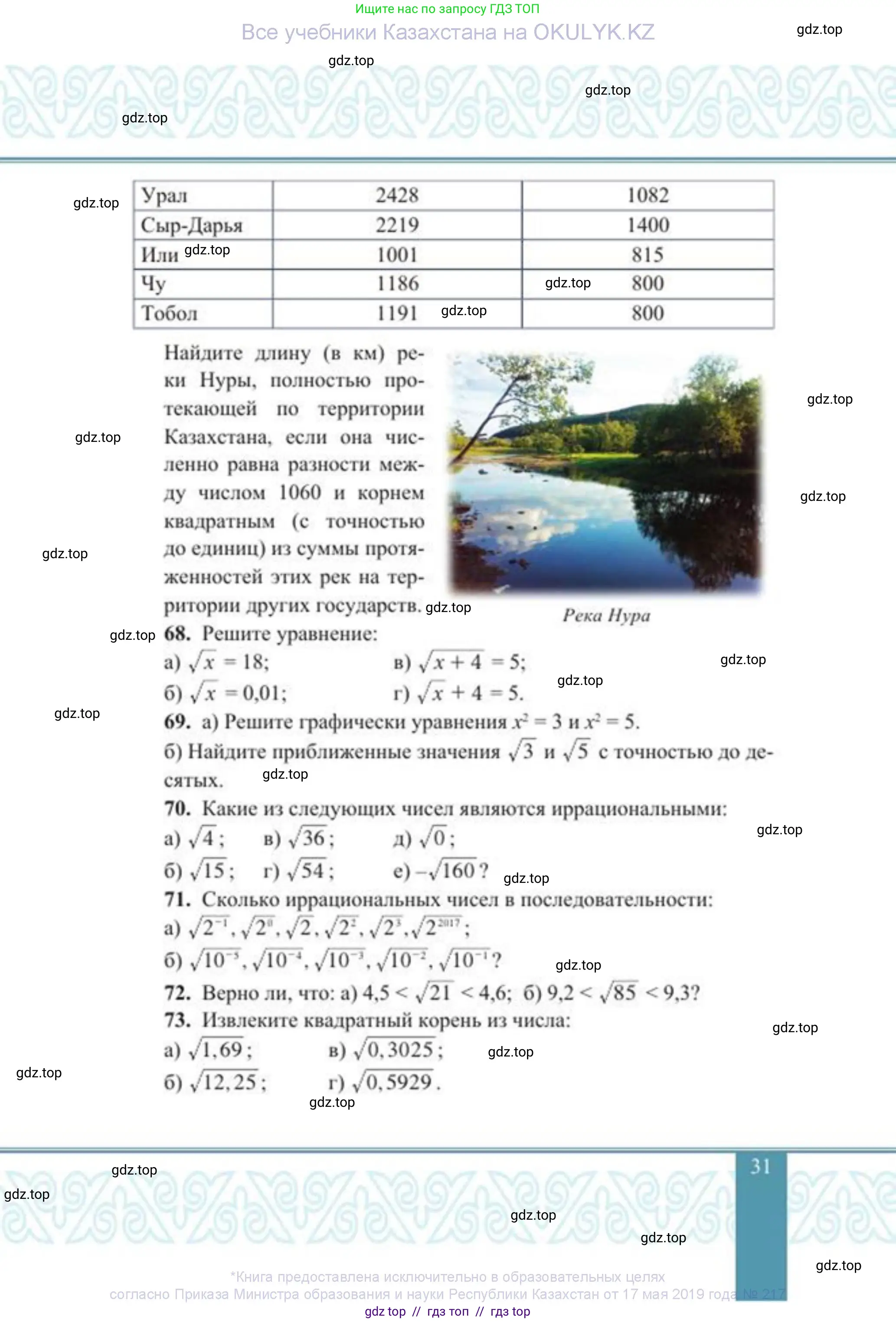 Алгебра, 8 класс Учебник, авторы: Солтан Генадий Николаевич, Солтан Алла Евгеньевна, Жумадилова Аманбала Жумадиловна, издательство Кокшетау, Алматы, 2018, страница 31