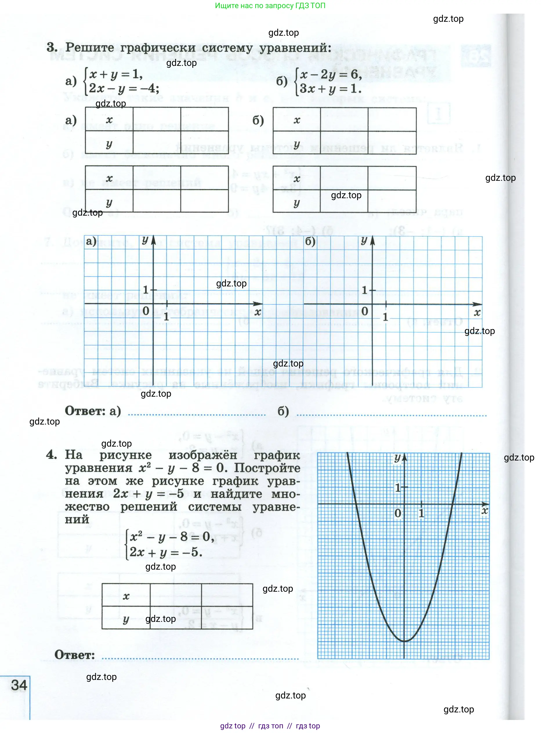 Алгебра, 8 класс рабочая тетрадь, авторы: Крайнева Лариса Борисовна, Миндюк Нора Григорьевна, Шлыкова Инга Соломоновна, издательство Просвещение, Москва, 2024, белого цвета, Часть 2, страница 34