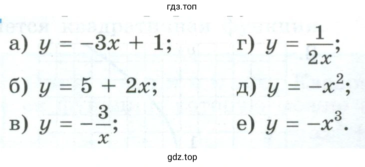 Построить график функции и описать её свойства