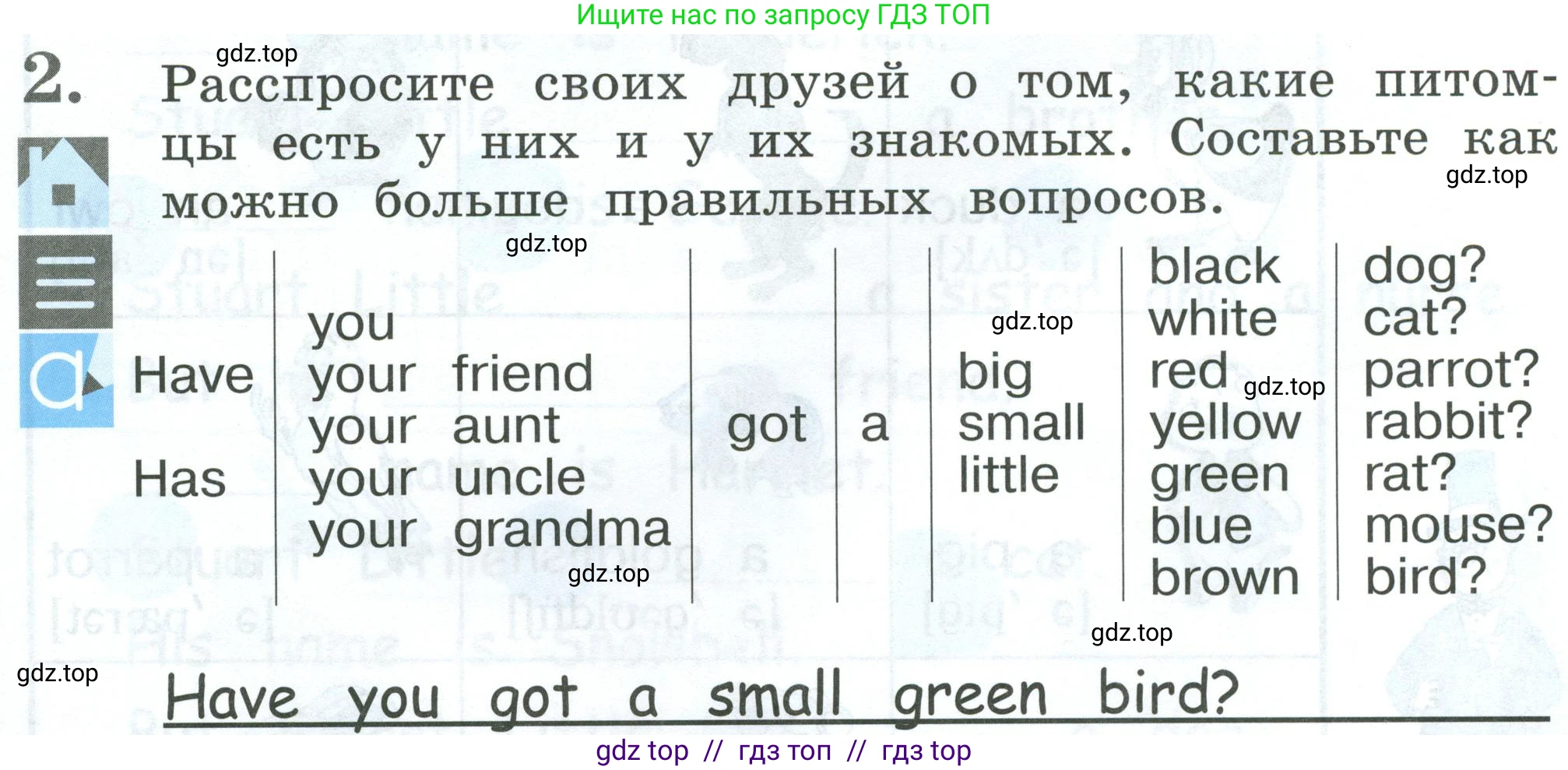 Английский язык (english), 2 класс рабочая тетрадь (activity book), авторы: Кузовлев Владимир Петрович (Kuzovlev Vladimir), Перегудова Эльвира Шакировна, Пастухова Светлана Анатольевна (Pastukhova Svetlana), Стрельникова Ольга Викторовна (Strelnikova Olga), издательство Просвещение, Москва, 2023, розового цвета, страница 56, номер 2, Условие