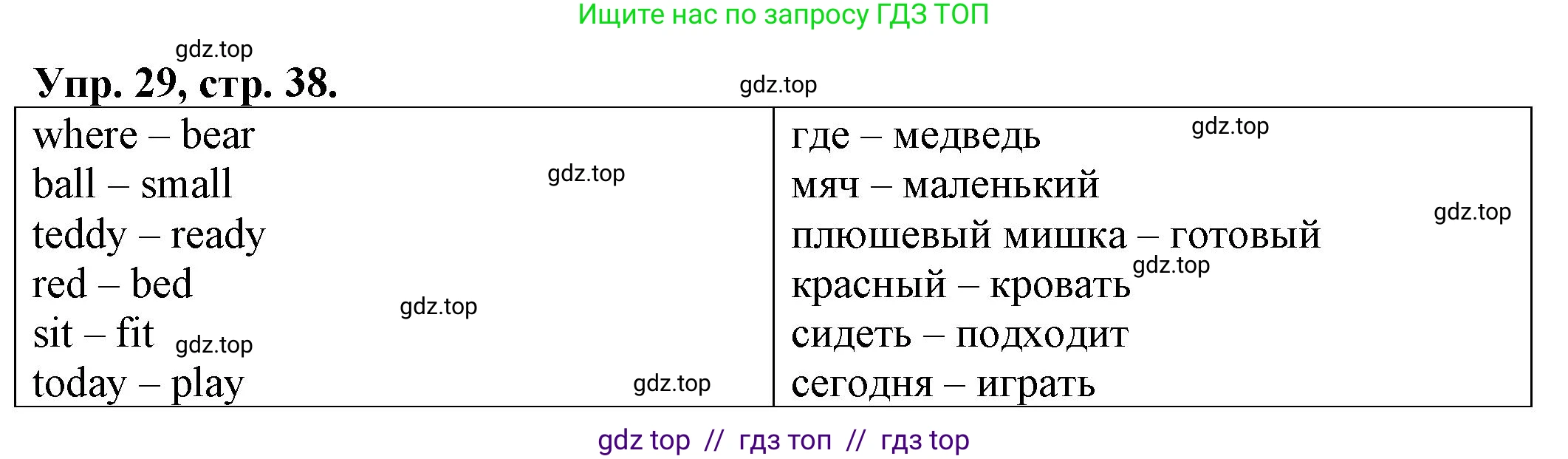 Английский язык (english), 2 класс Сборник упражнений, автор: Котова Марина Петровна, издательство Просвещение, Москва, 2023, белого цвета, страница 38, номер 29, Решение