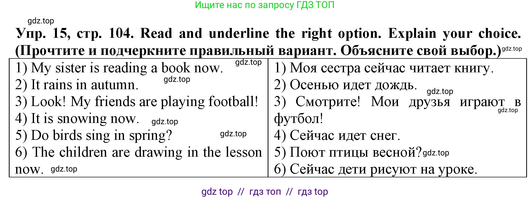 Английский язык (english), 2 класс Сборник упражнений, автор: Котова Марина Петровна, издательство Просвещение, Москва, 2023, белого цвета, страница 104, номер 15, Решение