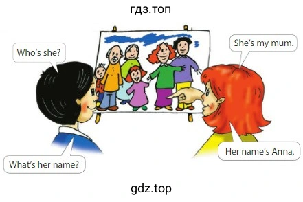 Who's she? She's my mum. What's her name? Her name's Anna.