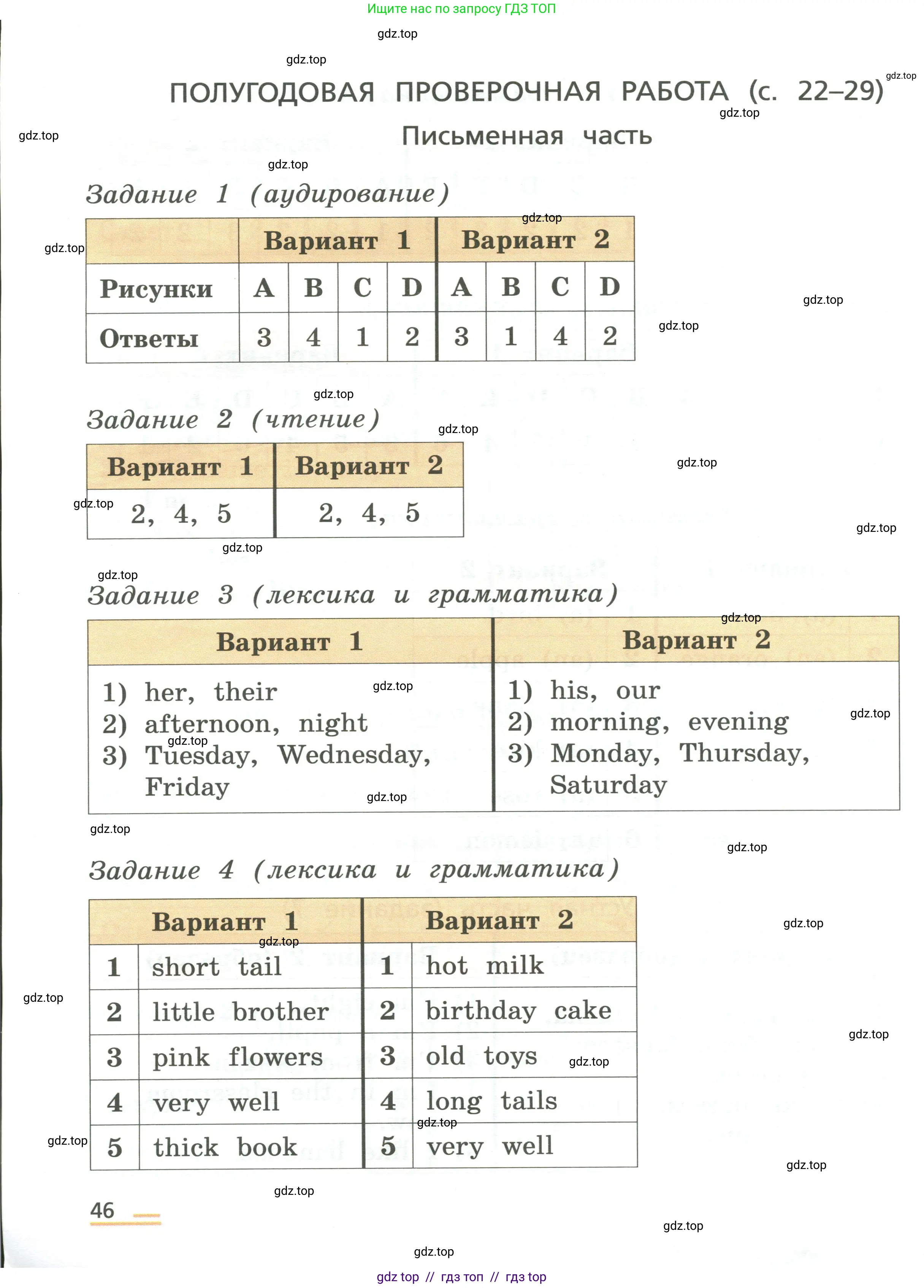 Английский язык (english), 3 класс Подготовка к всероссийским проверочным работам (впр), авторы: Афанасьева Ольга Васильевна (Afanasyeva Olga), Михеева Ирина Владимировна (Mikheeva Irina), Баранова Ксения Михайловна (Baranova Ksenia), Сьянов Александр Валерьевич, издательство Дрофа, Москва, 2019, белого цвета, страница 46