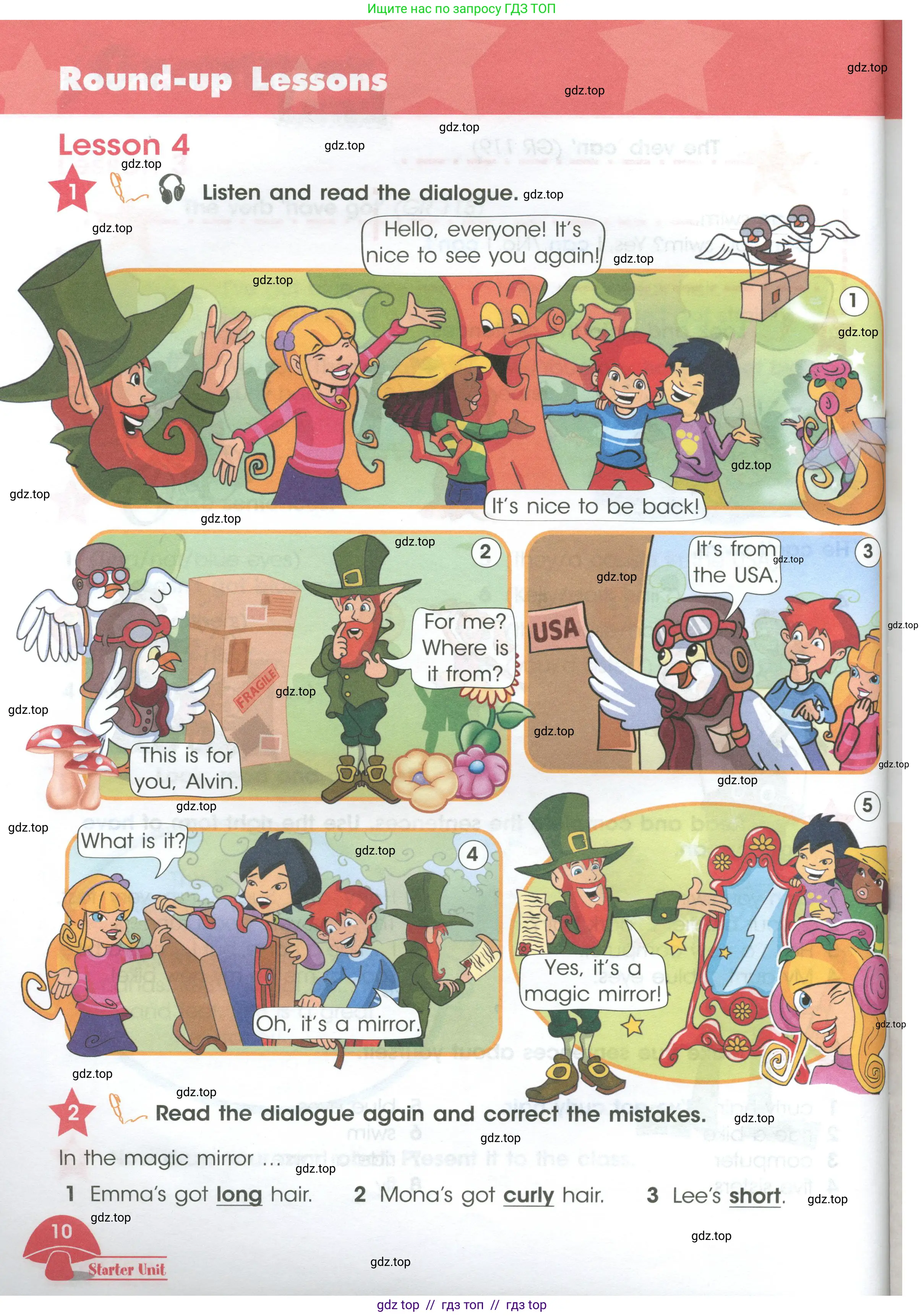 Английский язык (english), 4 класс Учебник (Student's book), авторы: Баранова Ксения Михайловна (Baranova Ksenia), Дули Дженни (Dooley Jenny), Копылова Виктория Викторовна (Kopylova Victoria), Мильруд Радислав Петрович (Millrood Radislav), Эванс Вирджиния (Evans Virginia), издательство Просвещение, Москва, 2023, розового цвета, Часть ( Part) 1, страница 10