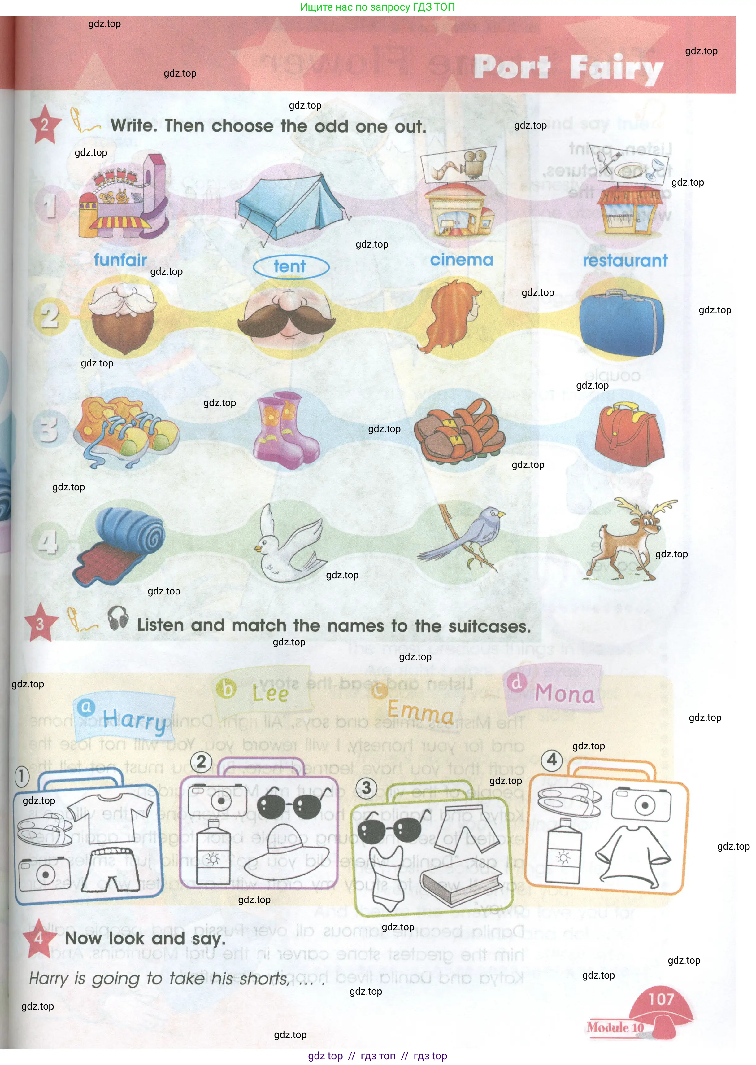 Английский язык (english), 4 класс Учебник (Student's book), авторы: Баранова Ксения Михайловна (Baranova Ksenia), Дули Дженни (Dooley Jenny), Копылова Виктория Викторовна (Kopylova Victoria), Мильруд Радислав Петрович (Millrood Radislav), Эванс Вирджиния (Evans Virginia), издательство Просвещение, Москва, 2023, розового цвета, Часть ( Part) 2, страница 107