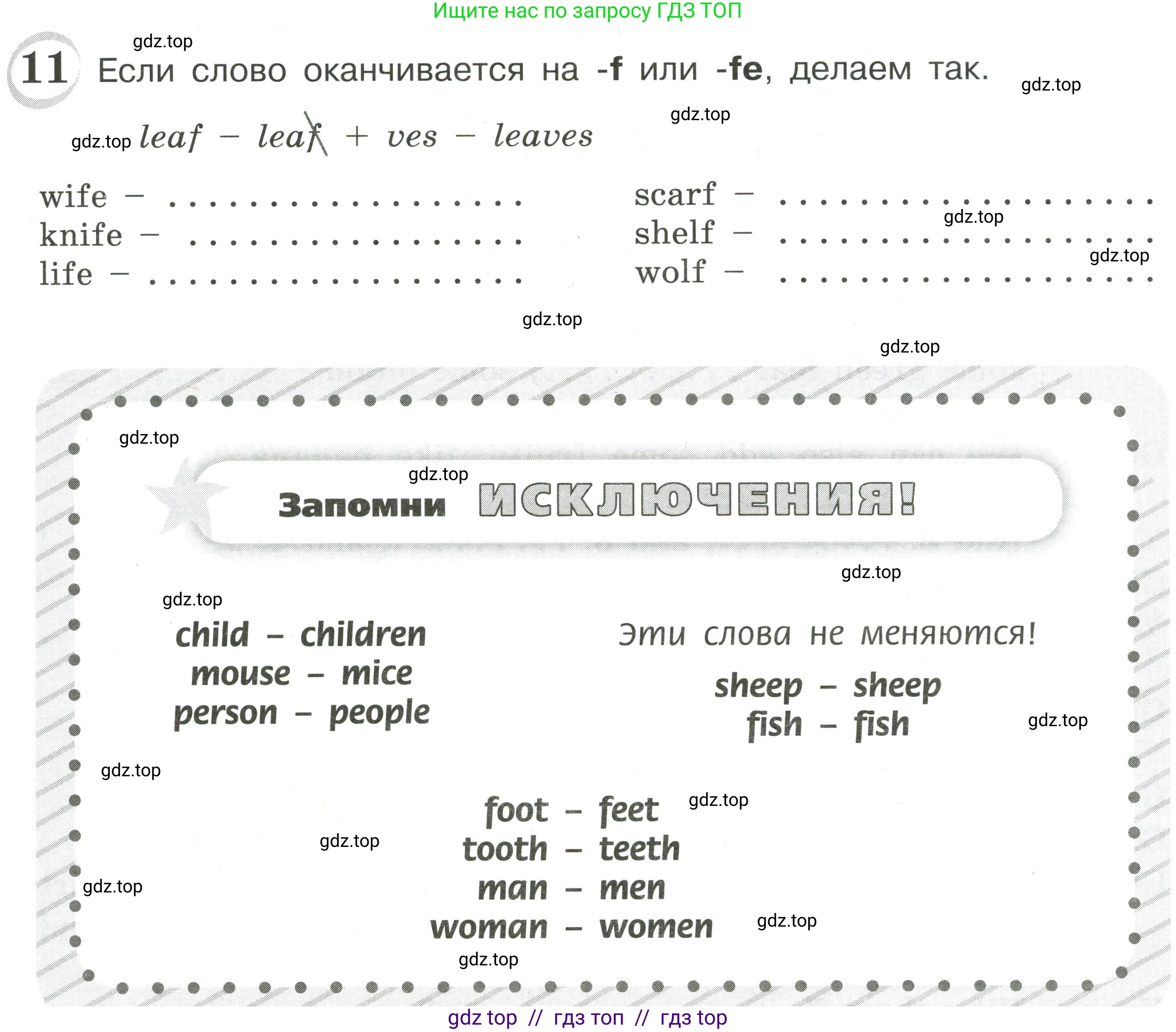 Английский язык (english), 4 класс сборник грамматических упражнений, автор: Рязанцева Светлана Борисовна, издательство Просвещение, Москва, 2023, белого цвета, страница 21, номер 11, Условие