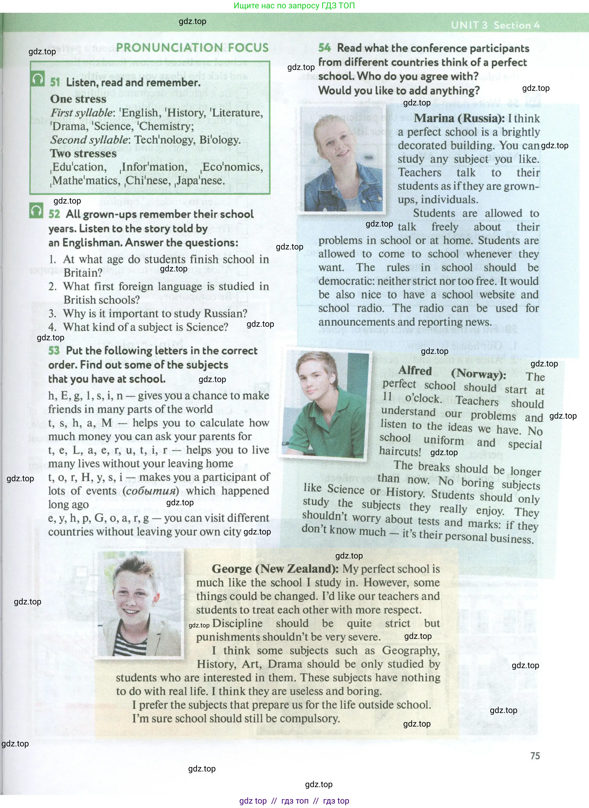 Английский язык (english), 7 класс Учебник (Student's book), автор: Биболетова Мерем Забатовна, издательство Просвещение, Москва, 2023, страница 75