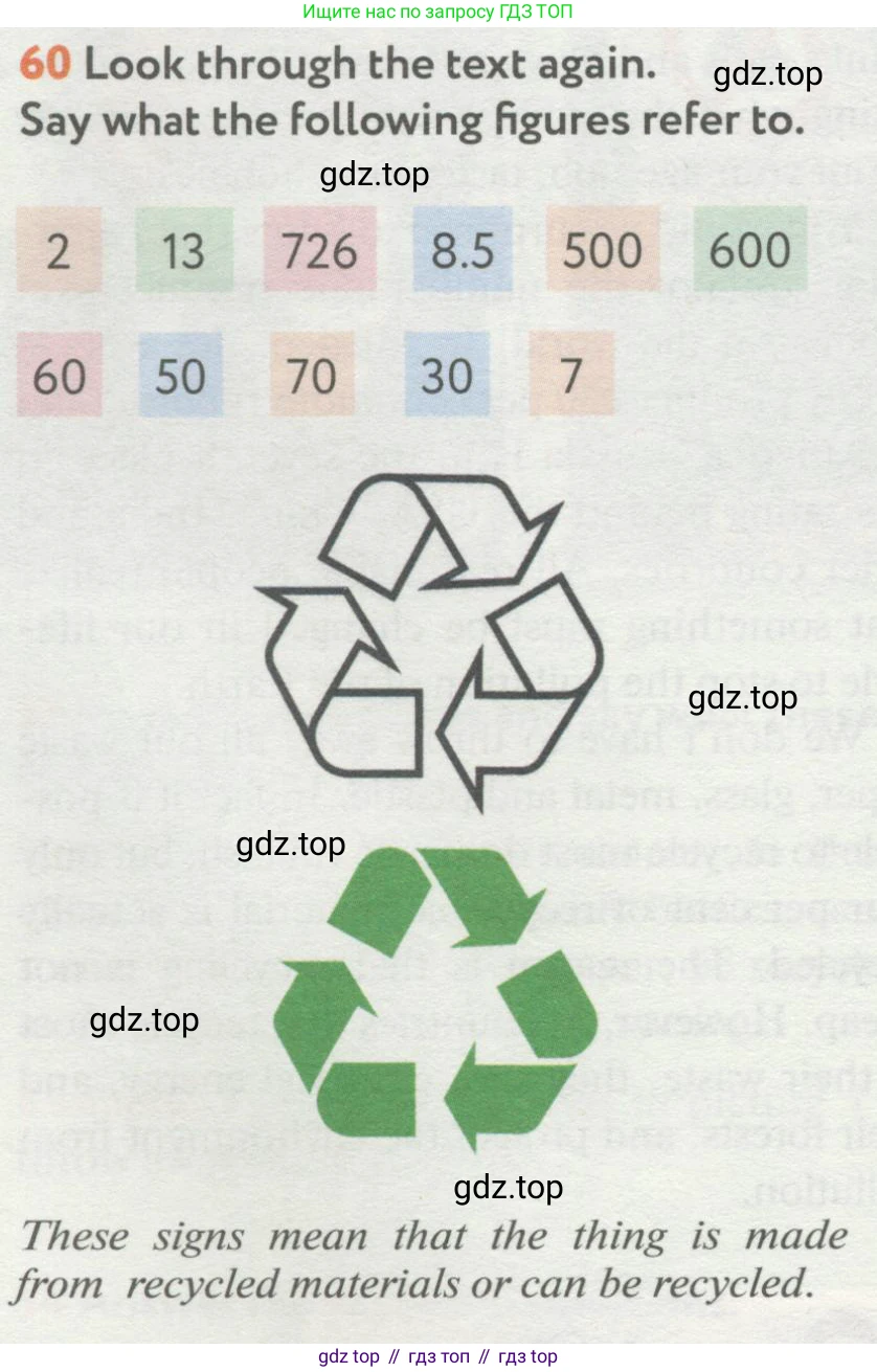 Английский язык (english), 8 класс Учебник (Student's book), авторы: Биболетова Мерем Забатовна, Трубанева Наталия Николаевна, издательство Просвещение, Москва, 2017, зелёного цвета, страница 72, номер 60, Условие