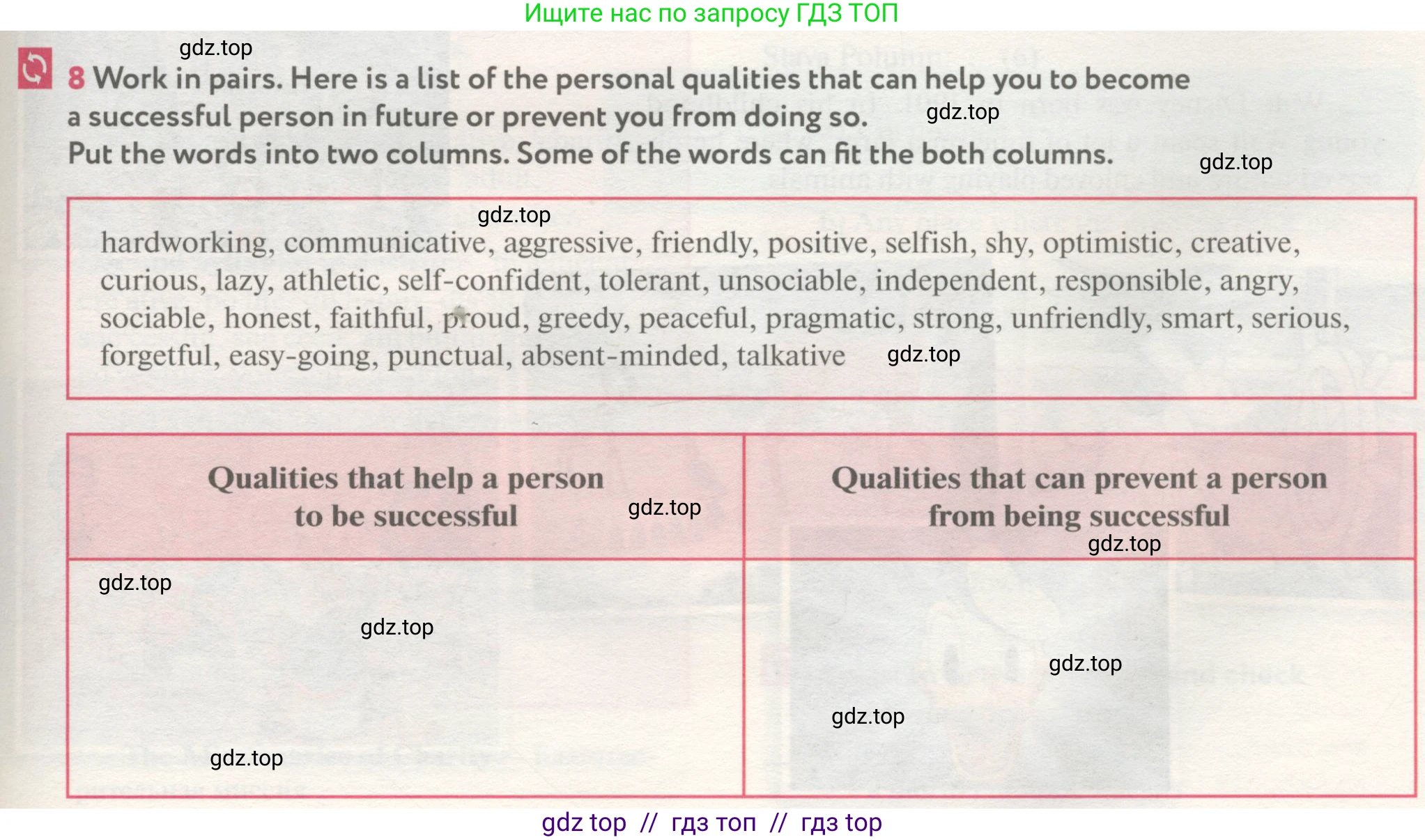 Английский язык (english), 8 класс Учебник (Student's book), авторы: Биболетова Мерем Забатовна, Трубанева Наталия Николаевна, издательство Просвещение, Москва, 2017, зелёного цвета, страница 125, номер 8, Условие
