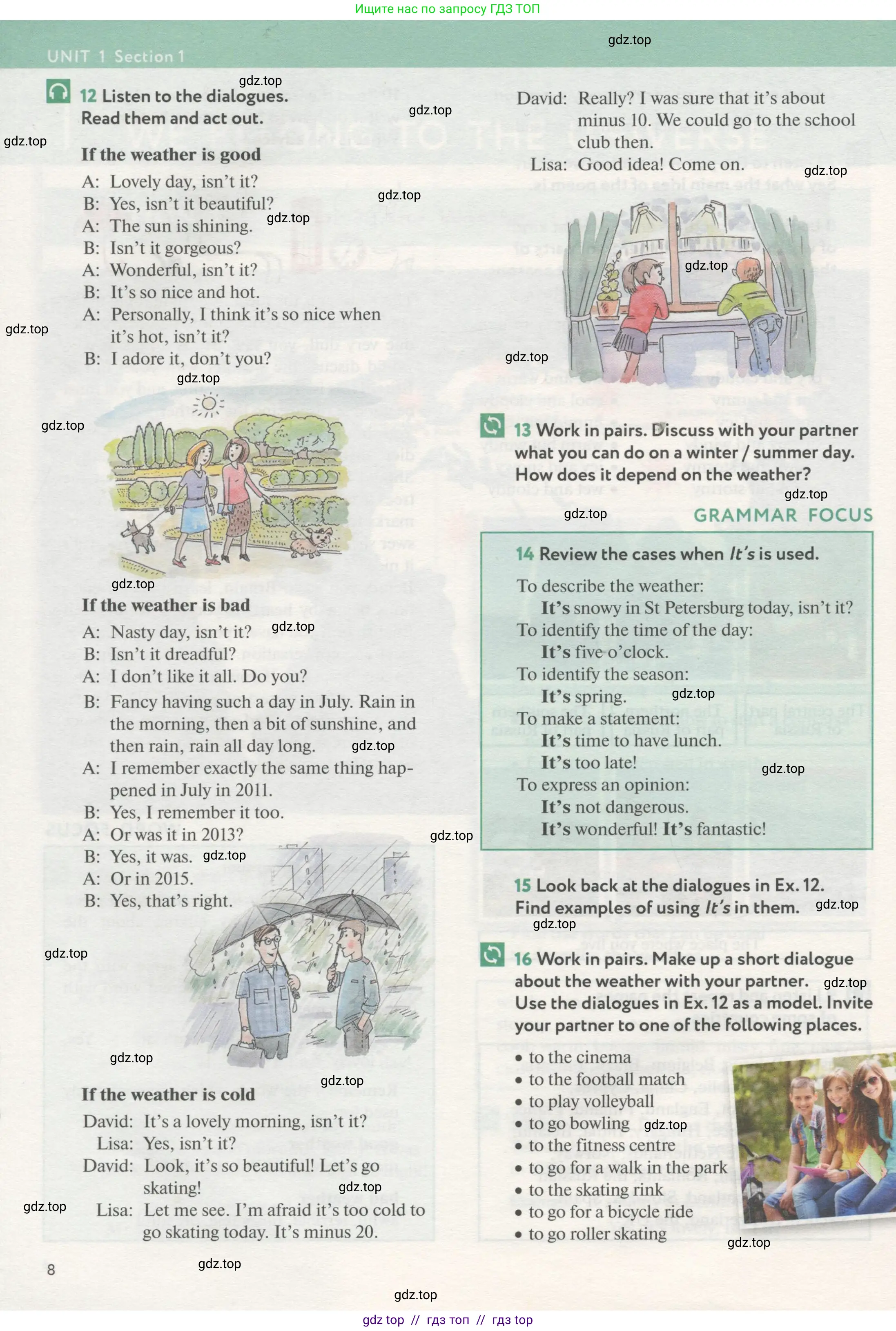 Английский язык (english), 8 класс Учебник (Student's book), авторы: Биболетова Мерем Забатовна, Трубанева Наталия Николаевна, издательство Просвещение, Москва, 2017, зелёного цвета, страница 8