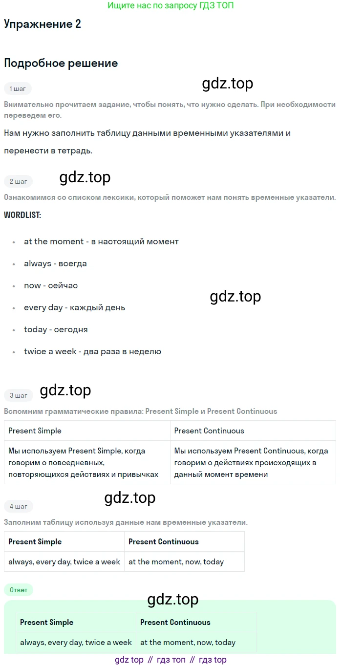 Английский язык (english), 8 класс Учебник (Student's book), авторы: Комарова Юлия Александровна, Ларионова Ирина Владимировна, издательство Русское слово, Москва, 2013, розового цвета, страница 12, номер 2, Решение 2