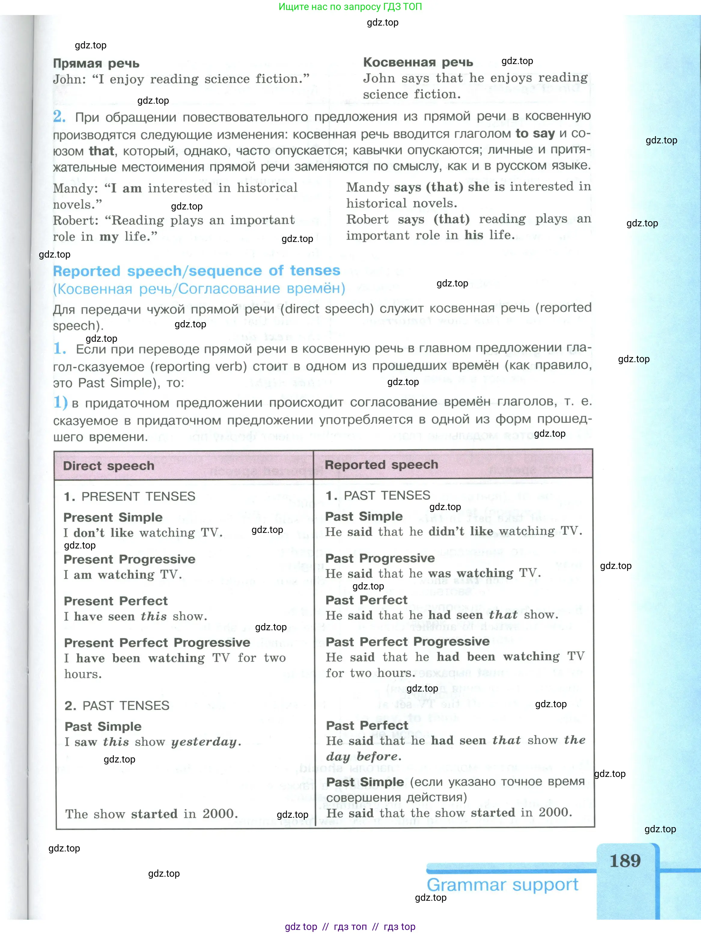 Английский язык (english), 9 класс Учебник (Student's book), авторы: Кузовлев Владимир Петрович (Kuzovlev Vladimir), Лапа Наталья Михайловна, Перегудова Эльвира Шакировна, Дуванова Ольга Викторовна, Стрельникова Ольга Викторовна (Strelnikova Olga), Кузнецова Елена Вячеславовна, Костина Ирина Павловна, Кобец Юлия Николаевна, издательство Просвещение, Москва, 2019, салатового цвета, страница 189