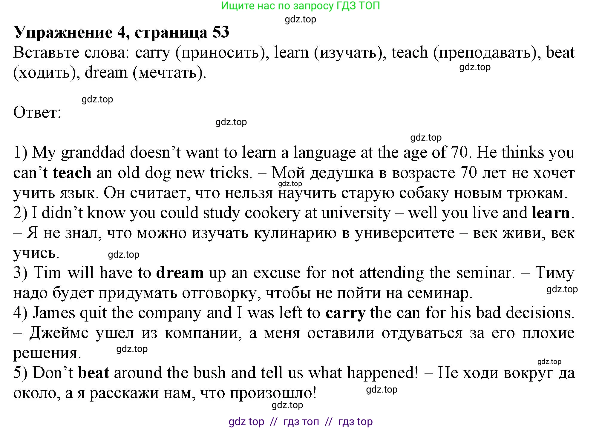 Английский язык (english), 11 класс Рабочая тетрадь (workbook), авторы: Афанасьева Ольга Васильевна (Afanasyeva Olga), Дули Дженни (Dooley Jenny), Михеева Ирина Владимировна (Mikheeva Irina), Оби Боб (Obee Bob), Эванс Вирджиния (Evans Virginia), издательство Просвещение, Москва, 2019, белого цвета, страница 53, номер 4, Решение 1