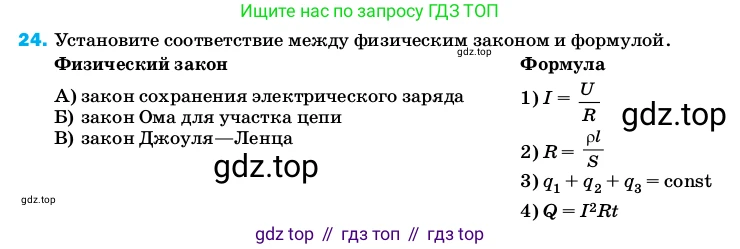 Физика, 8 класс Учебник, автор: Пёрышкин И М, издательство Просвещение, Москва, 2023, белого цвета, страница 243, номер 24, Условие