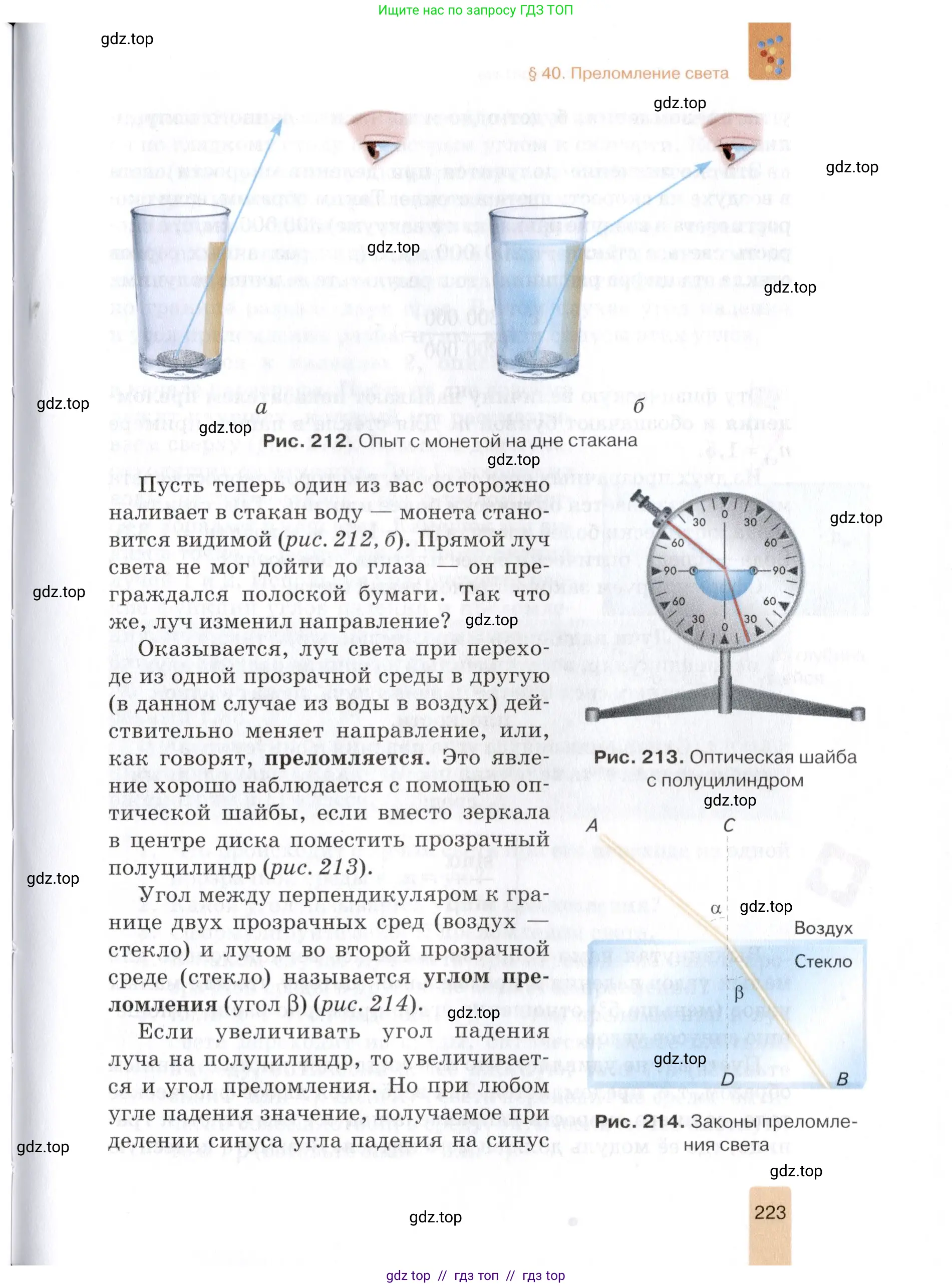 Физика, 8 класс Учебник, автор: Изергин Эдуард Тимофеевич, издательство Русское слово, Москва, 2019, страница 223