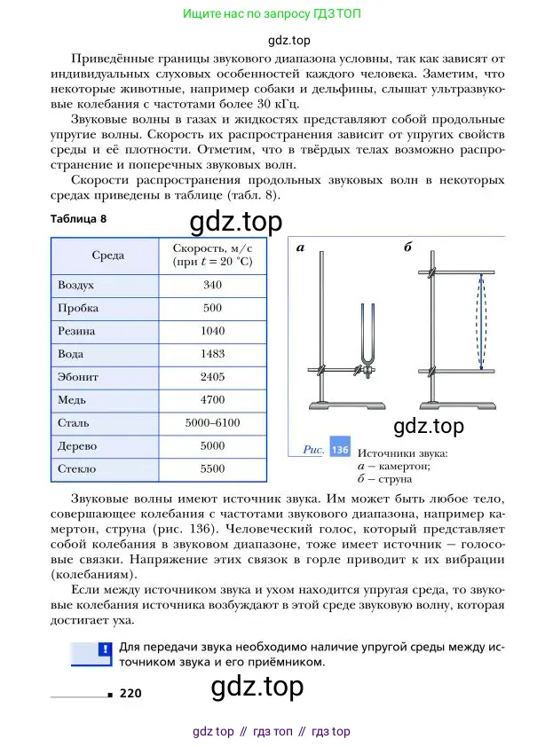 Физика, 9 класс Учебник, авторы: Грачев Александр Васильевич, Погожев Владимир Александрович, Боков Павел Юрьевич, издательство Вентана-граф, Москва, 2012, страница 220