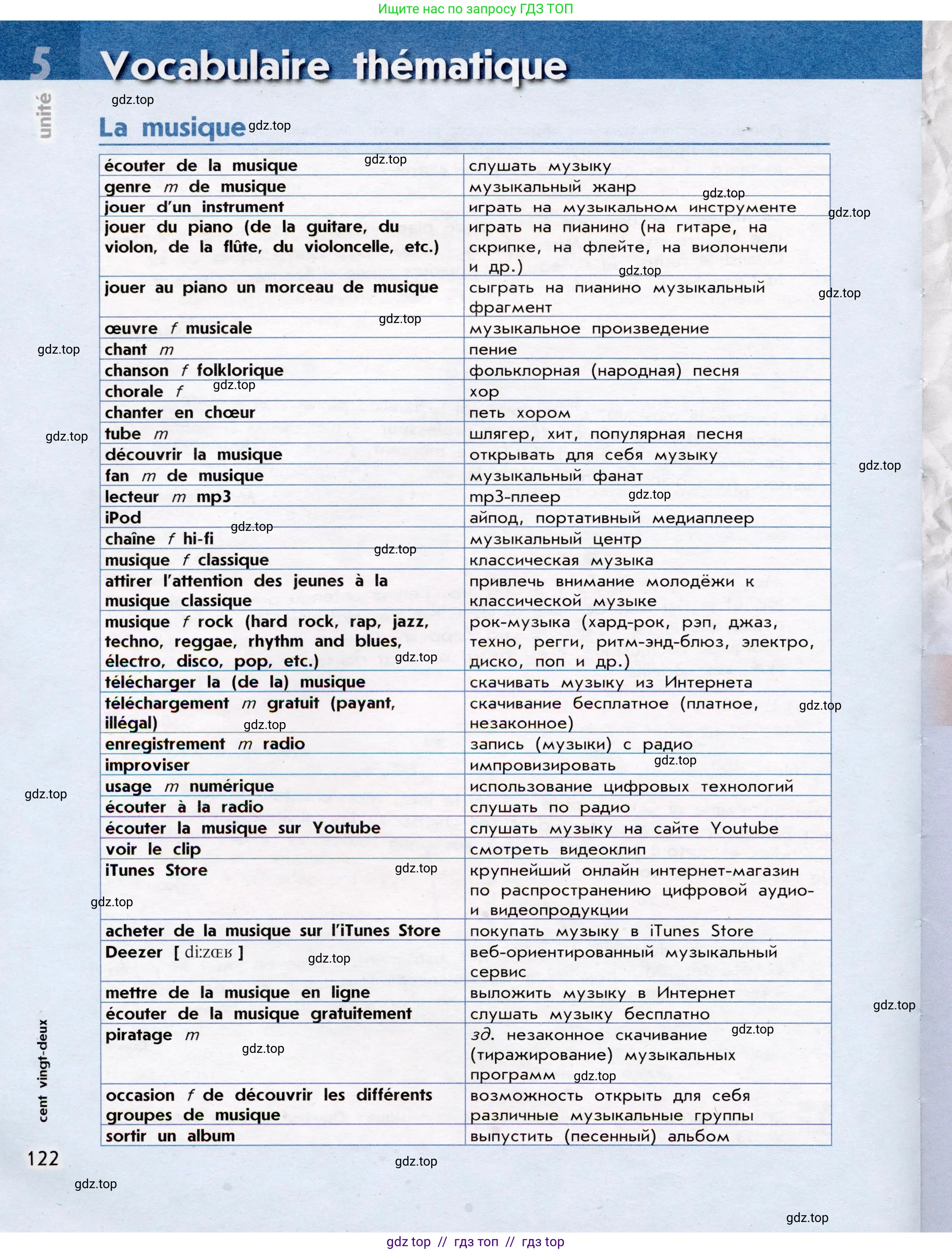 Французский язык, 7 класс Учебник, авторы: Селиванова Наталья Алексеевна (Sélivanova N), Шашурина Алла Юрьевна (Chachourina A), издательство Просвещение, Москва, 2019, страница 122