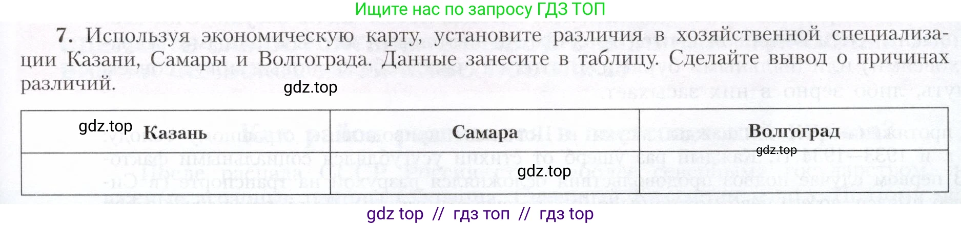 География, 9 класс Учебник, авторы: Алексеев Александр Иванович, Николина Вера Викторовна, Липкина Елена Карловна, Болысов Сергей Иванович, Кузнецова Галина Юрьевна, издательство Просвещение, Москва, 2023, жёлтого цвета, страница 155, номер 7, Условие