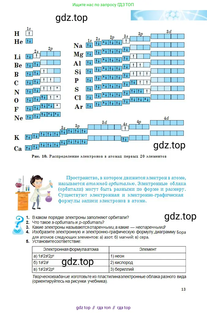 Химия, 8 класс Учебник, авторы: Оспанова Мейрамкуль Кабылбековна, Аухадиева Кырмызы Сейсенбековна, Белоусова Татьяна Геннадьевна, издательство Мектеп, Алматы, 2018, радужного цвета, страница 13
