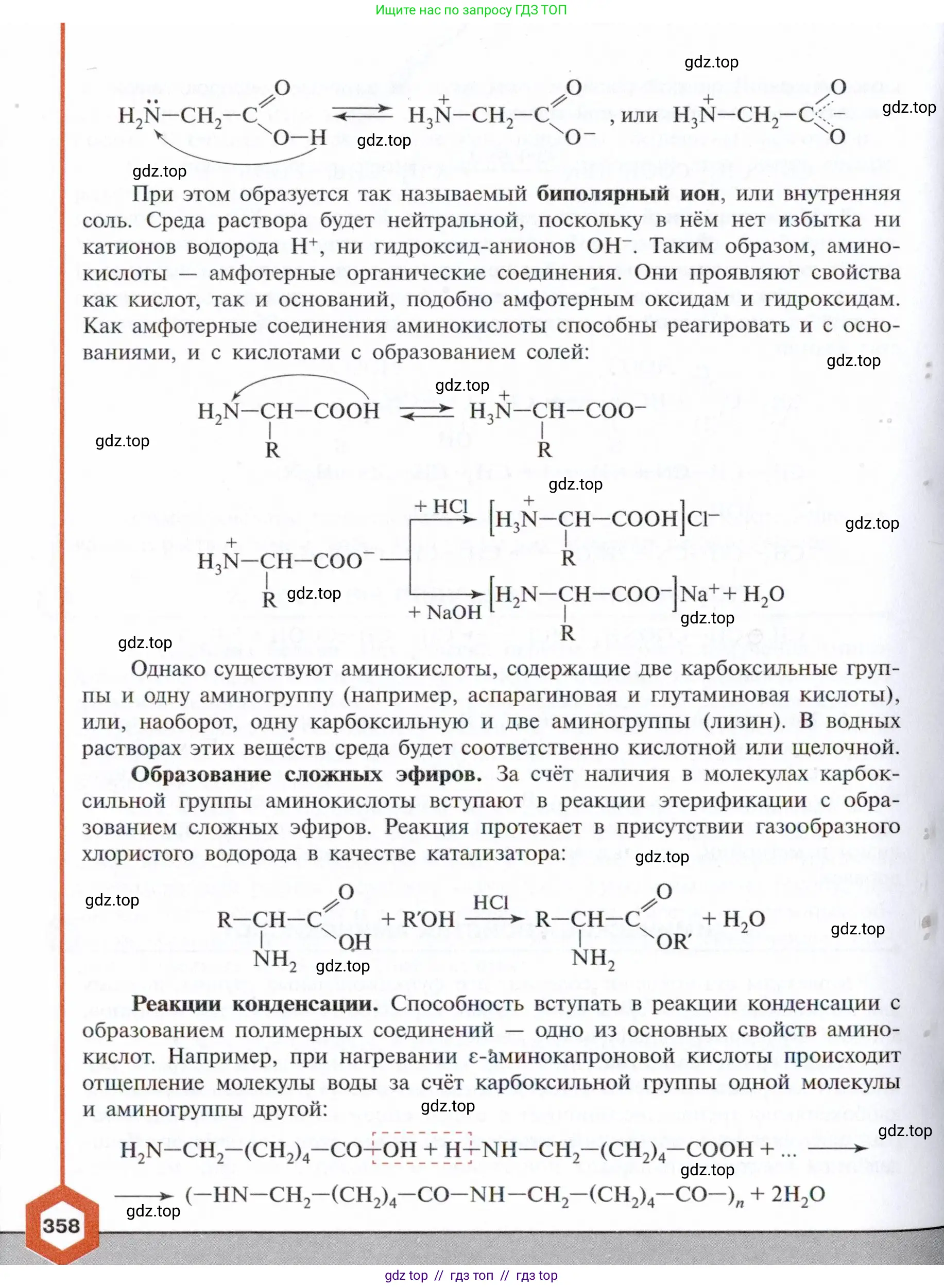 Химия, 10 класс Учебник, авторы: Габриелян Олег Саргисович, Остроумов Игорь Геннадьевич, Сладков Сергей Анатольевич, издательство Просвещение, Москва, 2021, белого цвета, страница 358