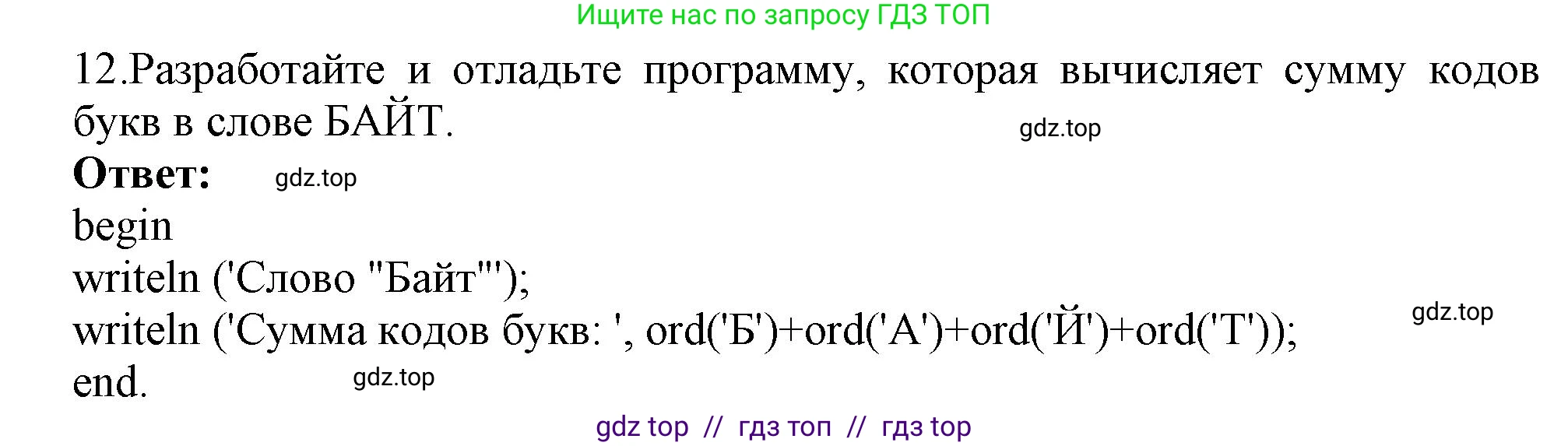 Информатика, 8 класс Учебник, авторы: Босова Людмила Леонидовна, Босова Анна Юрьевна, издательство Просвещение, Москва, 2023, страница 171, номер 12, Решение