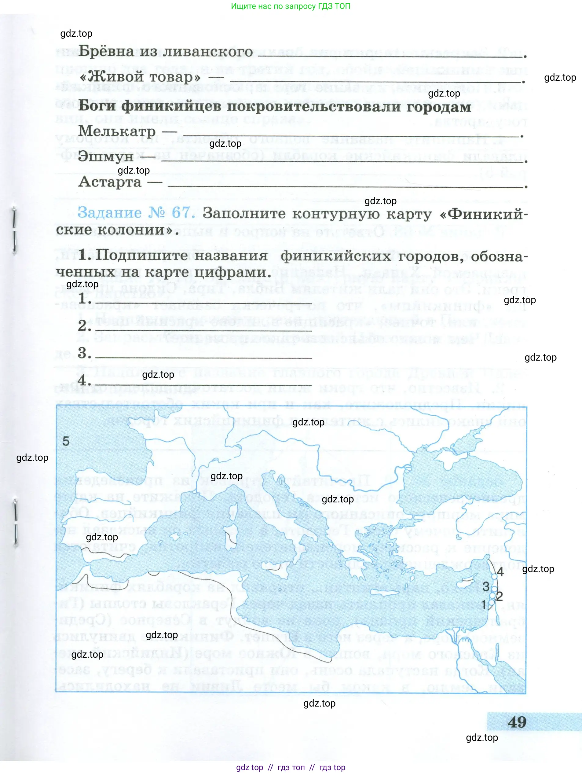 Всеобщая история, 5 класс рабочая тетрадь, автор: Годер Георгий Израилевич, издательство Просвещение, Москва, 2023, Часть 1, страница 49