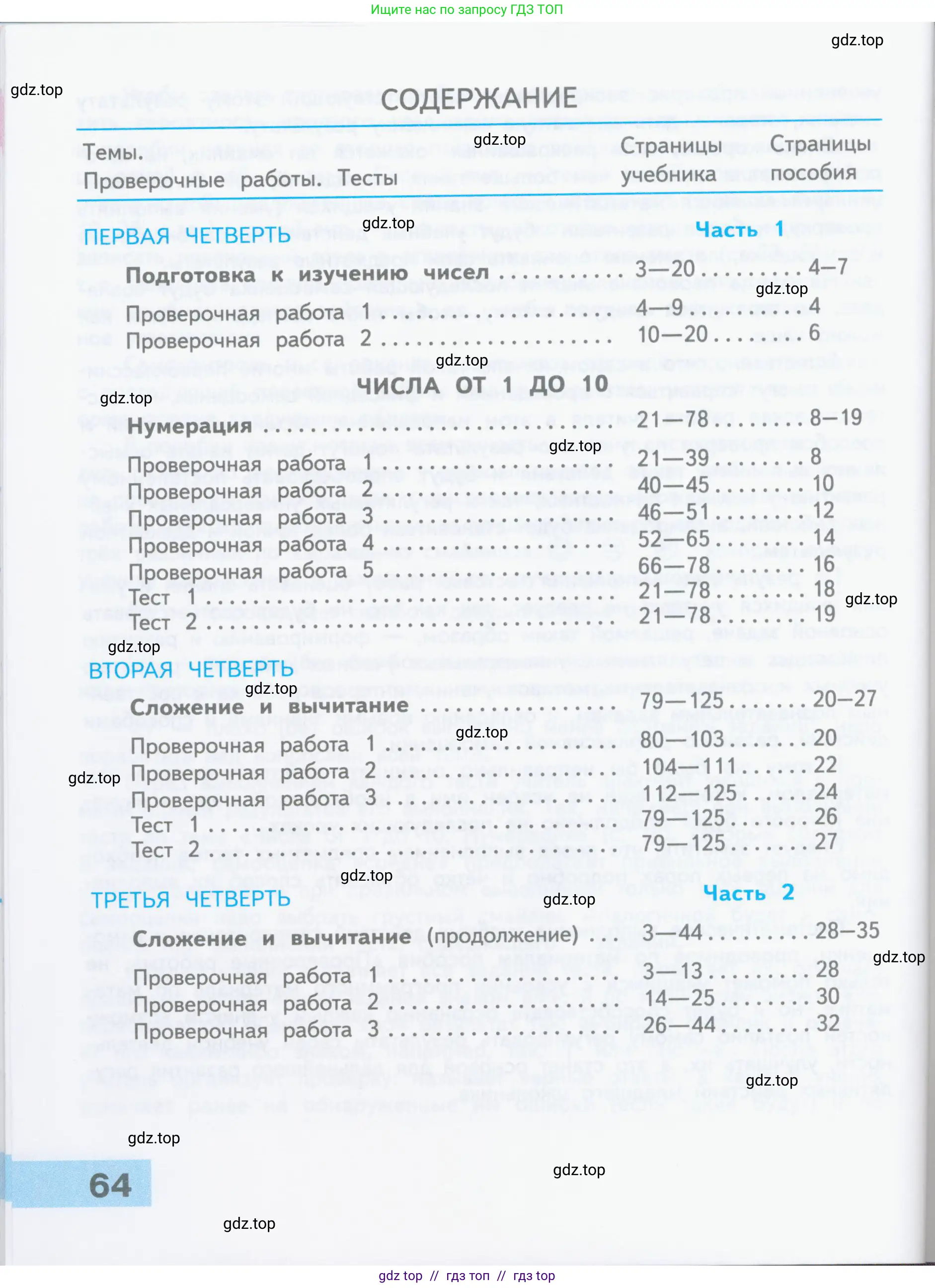 Математика, 1 класс Проверочные работы, автор: Волкова Светлана Ивановна, издательство Просвещение, Москва, 2023, белого цвета, страница 64